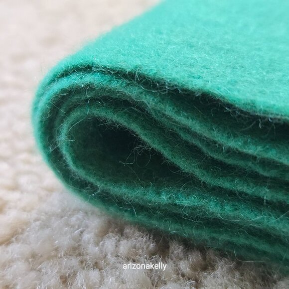 Cashmere Fringe Scarf Kelly Green Thick Soft - Picture 10 of 16